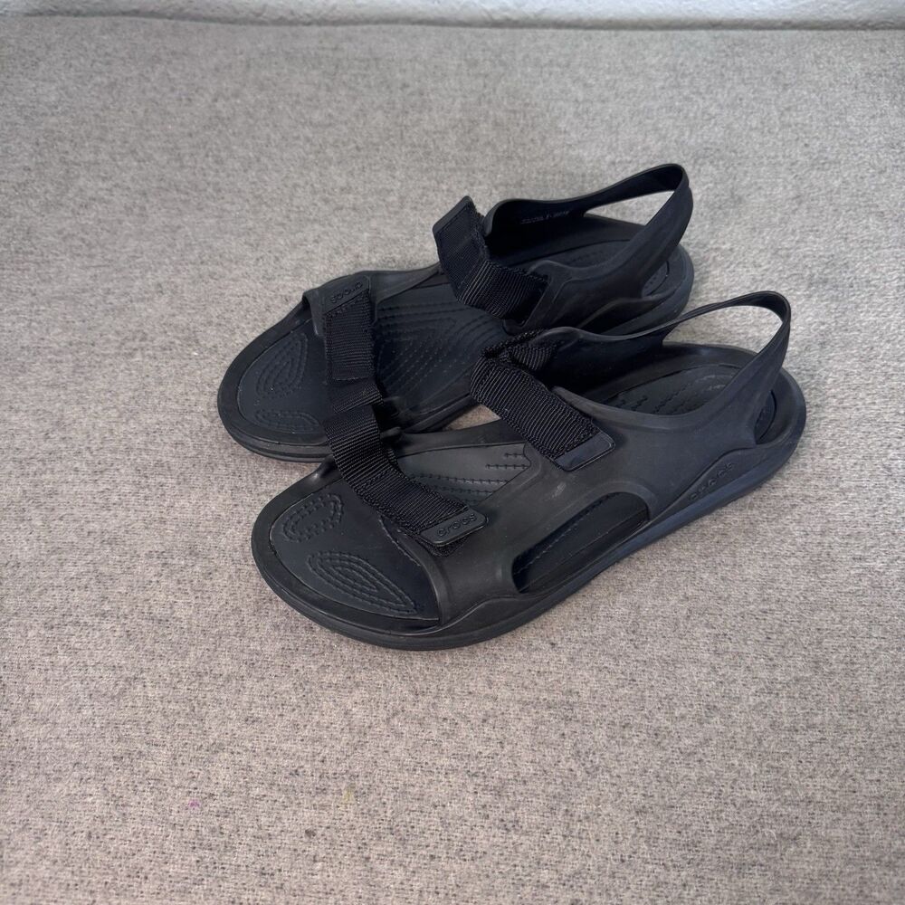 Crocs Swiftwater Expedition Sandals Black Adjustable Straps Outdoor Walk Women 7